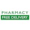 Signmission Pharmacy Free Delivery Banner, Single Sided, 24 in x 72 in, Vinyl, UV Resistant, Green/White B-72-30130 - alternate 1